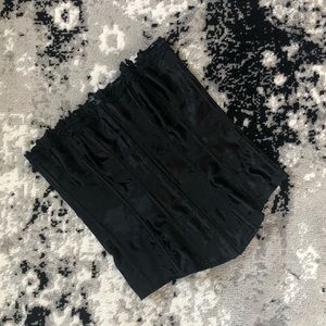 Black tie back corset